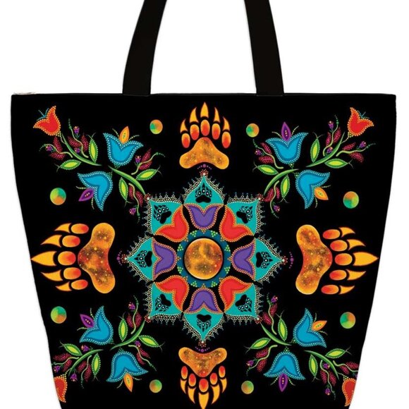 Zippered Canvas Tote Bag with Inside Pocket - Picture 1 of 1